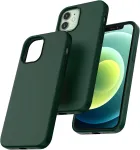 Tocol 3 viename dėklas, skirtas iphone 12, iphone 12 pro, su 2 apsauginėmis plėvelėmis + 2 kameros objektyvo apsaugomis, atsparus smūgiams, įbrėžimams atsparus silikoninis dėklas, apsauga nuo kritimo, alpinė žalia