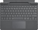 Moko ispanų jutiklinės dalies bluetooth klaviatūra, skirta 13 colių microsoft surface pro 11/ pro 10/ pro 9/ pro 8/ pro x, qwerty i&scaron;dėstymo plona belaidė tipo dangtelio klaviatūra su ra&scaron;iklio laikikliu (be įkrovimo), pilka