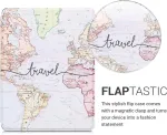 Kwmobile dėklas-vartomasis dėklas, suderinamas su Kobo Glo Hd/touch 2.0 &ndash; Ereader dėklas &ndash; Travel Lettering Juodas Multicoloured