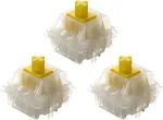 Gateron Milky Geltona Pro 2.0 jungiklis Mx mechaninei klaviatūrai, 5 kontaktų 50gf linijiniai/i&scaron; anksto sutepti žaidimų jungikliai (108 vnt.)