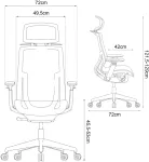 Spacetronik Ergonominė biuro kėdė su tinkleliu ir 3D porankiais, žalia