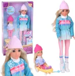 Jokomisiada Anlily Winter Style Doll - Small and Large in Jackets with Sleds ZA6632