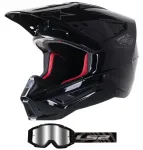&Scaron;almas Alpinestars Scout Sm5 S-m5 juodas + akiniai Ls2 Charger Pro, dydis M