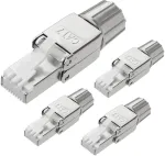 Axfee 4 vnt. Rj45 jungtys Cat7 kabeliams, be įrankių