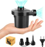 Elektrinis oro siurblys, oro siurblys oro čiužiniams, 2 viename oro čiužinio siurblys su 3 oro antgaliais pripučiamiems čiužiniams, sofoms, baseinams, žaislams ir plaukimo ratams