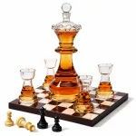 Grafino ir 4 stiklinių rinkinys &bdquo;Royal Chess&ldquo;