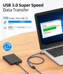Sunguy usb 3.0 ilginimo kabelis [2 vnt. po 2 m] 5 gbps itin spartus usb a male į a female ilginimo kabelis kortelių skaitytuvui, klaviatūrai, spausdintuvui, skaitytuvui, kamerai
