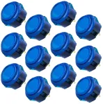 Qanba gravity ks mechaniniai velenai tylūs mygtukiniai jungikliai 24 mm snap-in (supakuoti (skaidrūs mėlyni e01 (12 vnt.)