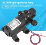 Risegun 12 V auk&scaron;to slėgio vandens siurblys, savaime įsiurbiantis vandens siurblys, 4-6 l/min, 12 V Dc membranininis siurblys, 0,9 Mpa vandens siurblys, skirtas sodo laistymui, karavanui, kemperiui