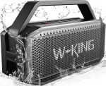 Kompiuterio kolonėlės W-king 60w bluetooth garsiakalbis, ne&scaron;iojama muzikos dėžutė, fantasti&scaron;kas garsas, galingas žemas dažnis, 40 valandų grojimo laikas, 12000 mah baterija, su tws, nfc, tf kortele, belaidis vandeniui atsparus garsiakalbis