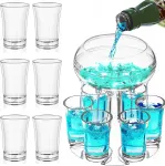 Dozatorius alkoholiniams taurelėms, pilstytuvas, 6 vnt., 45 ml