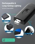 Dewenwils skaitymo lempa su spaustuku, usb įkraunama spaustuko lemputė skaitymui lovoje, 2 spalvos ir 4 ry&scaron;kumo lygiai, mėlyną &scaron;viesą blokuojanti skaitymo lemputė ir knygų lempa, dovana vaikams