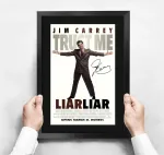 Plakatas Hwc Trading Liar Liar A3 įrėmintas pasira&scaron;ytas spausdintas autografų paveikslėlio nuotraukų ekranas dovana Jim Carrey filmų plakatų gerbėjams