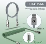 Mambasnake C01 Spiralinis Usb-c Laidas Mechaninėms Klaviatūroms