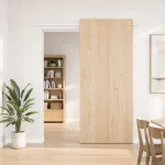 Stumdomų durų furnitūros komplektas 200 cm Plienas Balta
