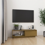 TV staliukas Televizoriaus spintelė, medaus ruda, 110x30x33,5cm, pu&scaron;is