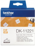 Brother Brolis | DK-11221 kvadratinė popierinė etiketė | Baltas | DK | 23 mm