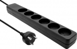 ProXtend Danų IT Power Strip 6- way 6 lizdai 7 m juodos (KIT6-KIT07B)