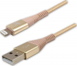USB kabelis Logo USB-A - Žaibas 2 m aukso