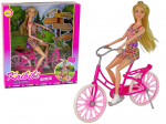 Lean Toys Lėlė su dviračiu
