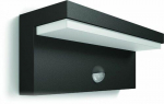 Sieninis LED lauko &scaron;viestuvas PHILIPS Bustan, IP44,9W, 4000K, 1000lm, su jud.,davikliu, antracito sp