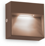 Sieninis &scaron;viestuvas Ideal Lux 1,5W LED sieninis fasado &scaron;viestuvas DEDRA, kavos sp., 3000K, IP65, 328621