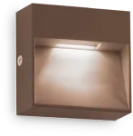Sieninis &scaron;viestuvas Ideal Lux 1,5W LED sieninis fasado &scaron;viestuvas DEDRA, kavos sp., 3000K, IP65, 328621