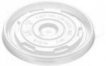 &Oslash;vrige Plastikinis dangtelis apvalus &Oslash;96xH8 mm PP, skaidrus, sriubos popieriniams puodeliams 25/35/50 cl, 50 vnt./pak.
