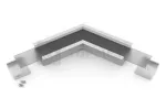 LED juostos profilio VARIO30-07 120 laipsnių kampinis sujungimas, anoduotas aliuminis