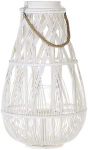 Beliani Žibintas TONGA Bamboo Wood 56 cm Baltas