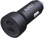 Sieninis įkroviklis Aukey CC-Y23, 2xUSB-C, 65W (juodas)