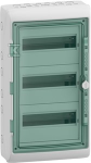 Schneider Electric SCHNEIDERE Hermetinis skirstomasis įrenginys Schneider Mureva / d. Kaedra 3x12 IP65 UV MRV-3-12-NT-T 13435 pavir&scaron;inės permatomos durys.