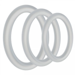 Doc Johnson Oxballs Tri-Pack Silicone Comfort Ring Set - 3 Sizes, Durable Juodas