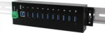Exsys EXSYS EX-1110HMVS 10 prievadų USB 3.2 Gen1 HUB 15KV ESD apsauga nuo vir&scaron;įtampių metalinis dėklas