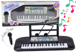 Lean Toys Elektroninis pianinas vaikams su mikrofonu ir stovu, 37 klavi&scaron;ai