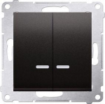 Kontakt-Simon Simon 54 žvakidės jungtis su 16AX 250V antracito ap&scaron;vietimu (DW5ABL.01 / 48)