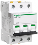 Schneider A9F04313 Grandinės pertraukiklis 3P C 13A 6kA AC iC60N-C13-3 A9F04313
