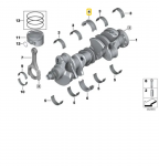 BMW G30 G11 G12 G14 G15 G16 X5 G05 X6 G06 X7 G07 Vairo Rodiklio Apvalkalas Violetinis Originalus 11217933650