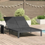 Saulėtas gultas Juoda 206 x 115 x 75 cm poliratanas