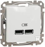 Schneider Electric GN.USB 2.1A BALTOS SEDNA DIZAINAS