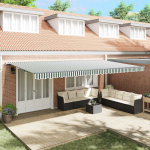 I&scaron;traukiama markizė Žalia ir balta 600 &times; 300 cm