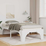 Lova Lovos rėmas Balta 75 x 190 cm Kietos pu&scaron;ies mediena