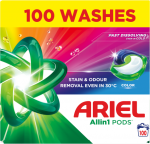 Skalbimo kapsulės Ariel All-in-1 Pods Color, 100 vnt.