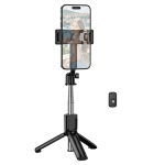 Borofone Selfie Stick BY14 Graceful bluetooth with tripod and remote control juodos spalvos