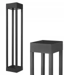 Kvadratinis ap&scaron;vietimo stulpas LVT GX53, 60 cm, juodas