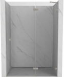 Du&scaron;o durys Mexen Lunar L, de&scaron;inė, 140 cm, transparent/brushed nickel
