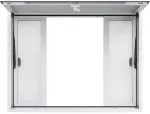 Maisto prekybos langeliai, kiosko stogeliai, aliuminio lydinio, 122x91.4 cm, stumdomi ir užrakinami ekranai, prekybiniai langai, maisto sunkvežimių aksesuarai