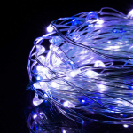 Springos 20 LED Mikrolempučių Girlianda, &Scaron;alta Balta + Mėlyna, 1,9 m