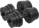 Bituminiai reguliuojamo svorio hanteliai 2 x 15 kg REBEL ACTIVE