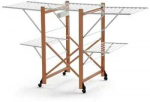 Džiovyklė Arredamenti Italia ARREDAMENTI GABBIANO Skalbinių džiovykla ant ratų - 175 x 67 cm, ruda